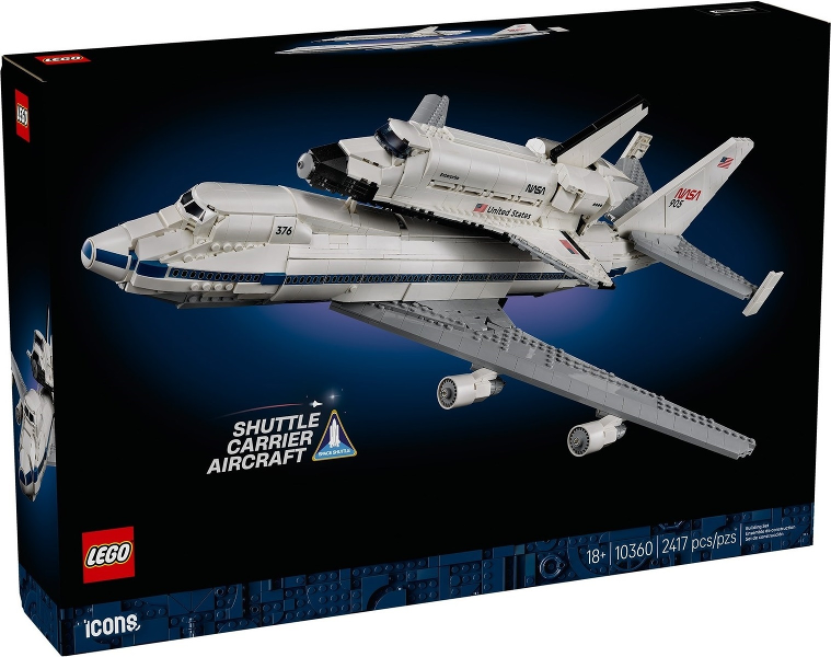LEGO Shuttle Carrier Aircraft set packaging with LEGO logo and product illustration.