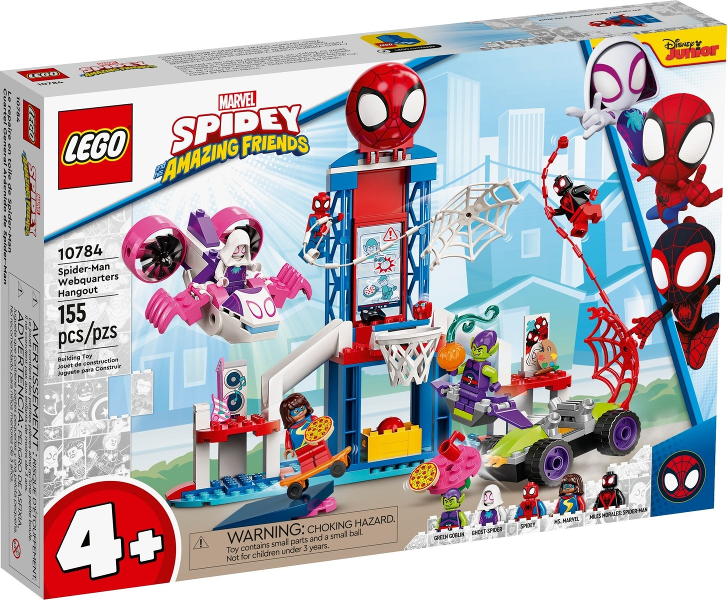 Box art for LEGO Super Heroes Spider-Man Webquarters Hangout 10784