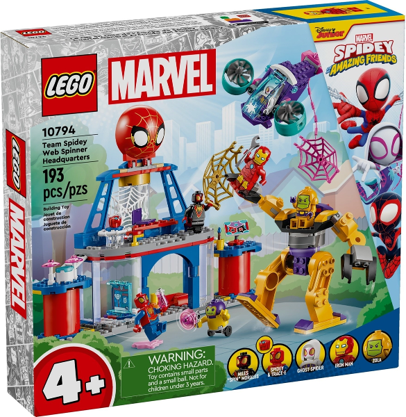 Box art for LEGO Super Heroes Team Spidey Web Spinner Headquarters 10794