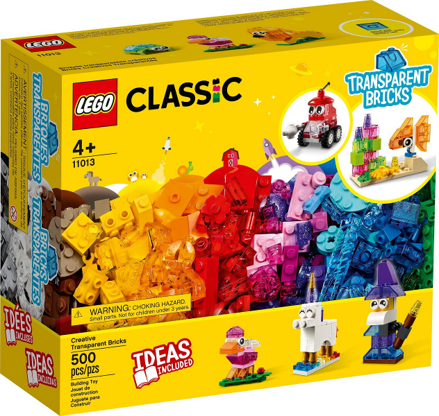 Box art for LEGO Classic Creative Transparent Bricks 11013