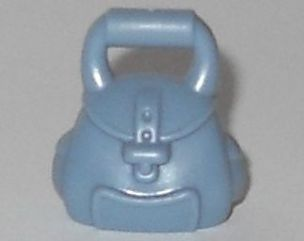 Display of LEGO part no. 11245 which is a Sand Blue Friends Accessories School Bag, Plain 