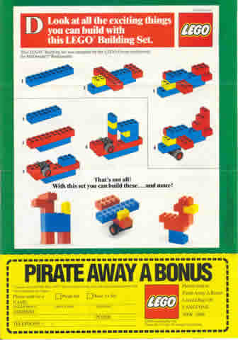 Instructions for LEGO (Instructions) for Set 1915 Building Set D, Aircraft polybag  1915-1