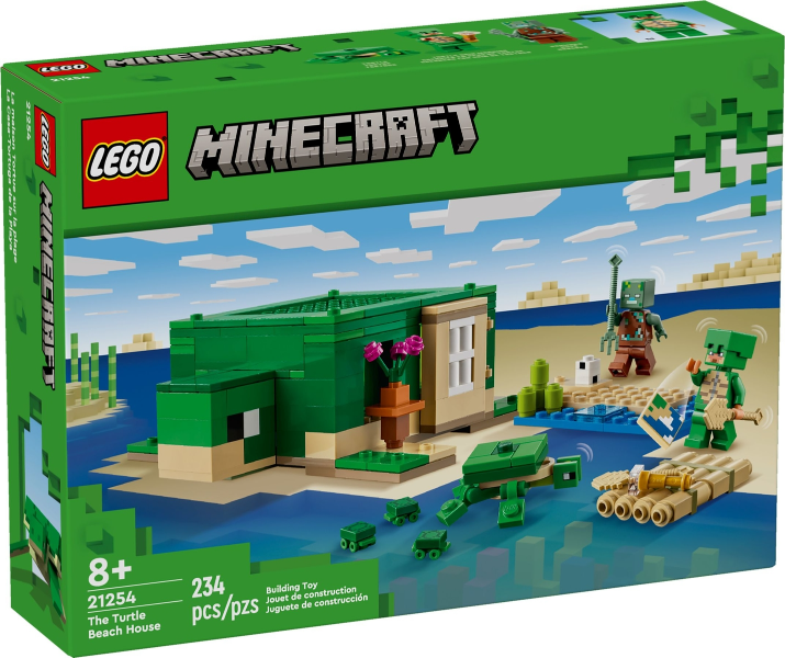 LEGO Minecraft The Turtle Beach House set packaging