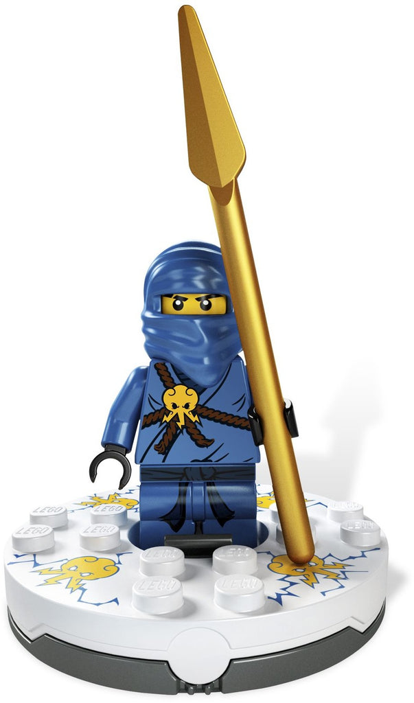 Display of LEGO NINJAGO Spinjitzu Jay - The Golden Weapons Spinner 2257