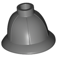 Display of LEGO part no. 30172 which is a Dark Bluish Gray Minifigure, Headgear Pith Helmet 