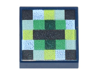 LEGO Part 3070bpb101 Tile 1 x 1 with Groove with Pixelated Pattern (Minecraft Eye of Ender)