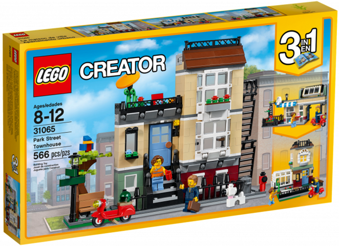 Box art for LEGO Creator Park Street Townhouse 31065