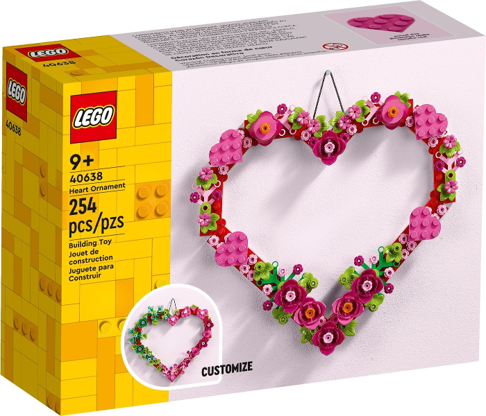 Box art for LEGO Holiday & Event Heart Ornament 40638