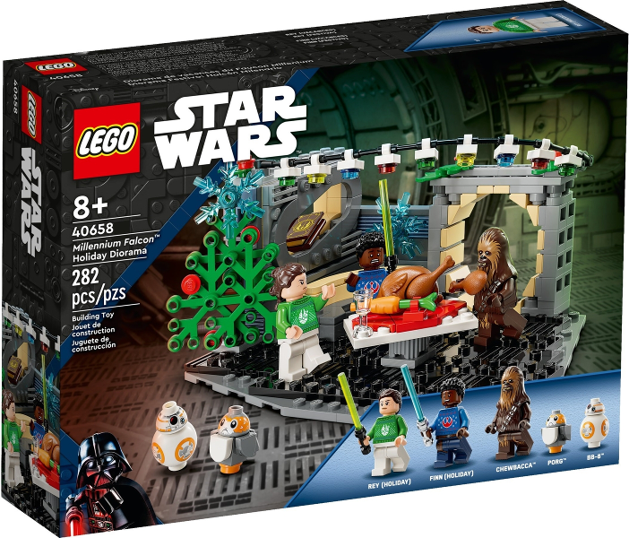 Box art for LEGO Star Wars Millennium Falcon Holiday Diorama 40658