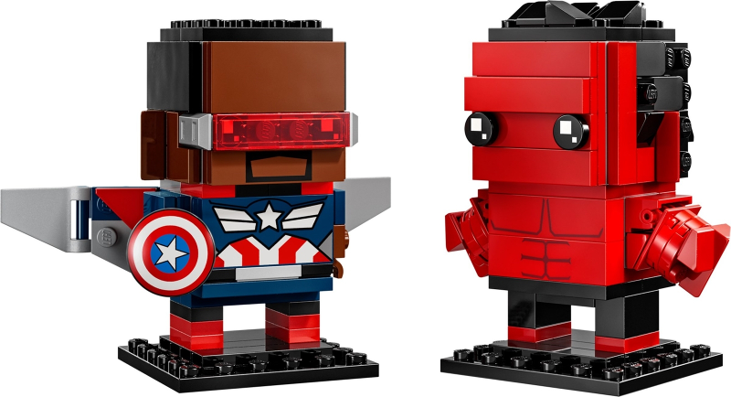 Box art for LEGO BrickHeadz Captain America & Red Hulk 40668-1