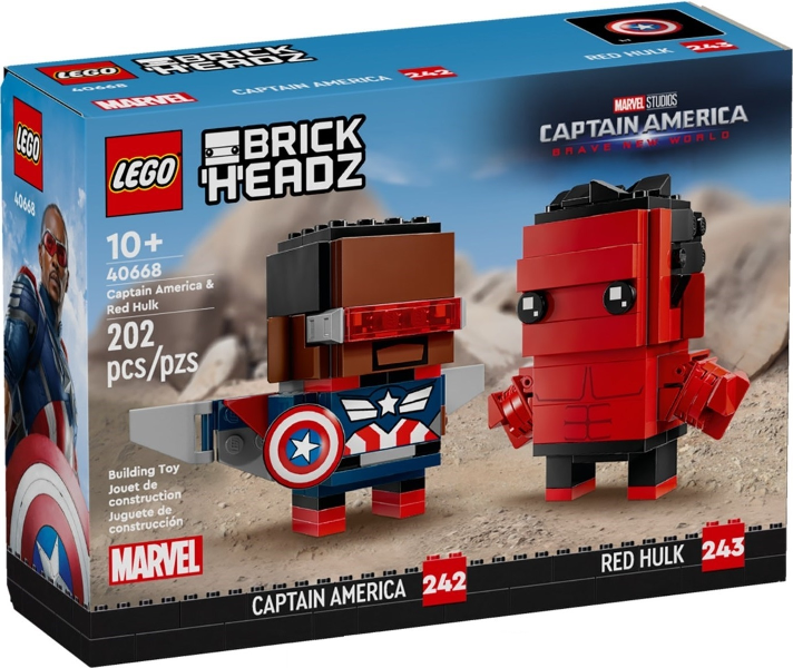 LEGO BrickHeadz Captain America and Red Hulk packaging