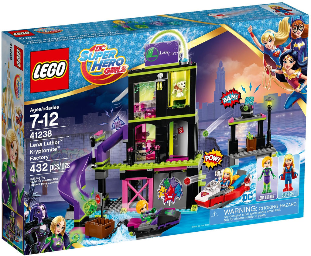 Box art for LEGO DC Super Hero Girls Lena Luthor Kryptomite Factory 41238