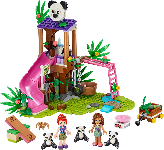 Display of LEGO Friends Panda Jungle Tree House 41422
