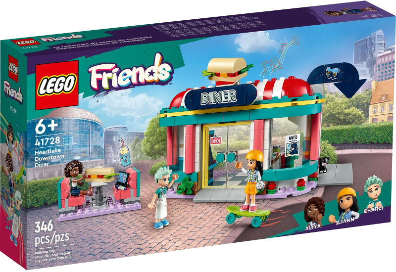 Box art for LEGO Friends Heartlake Downtown Diner 41728