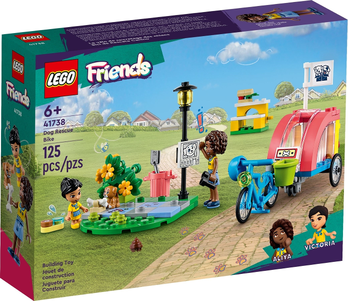 Box art for LEGO Friends Dog Rescue Bike 41738