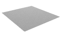Display of LEGO part no. 4186 which is a Light Bluish Gray Baseplate 48 x 48 