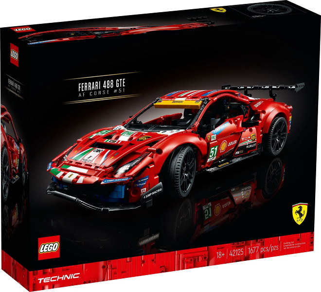 Box art for LEGO Technic Ferrari 488 GTE AF CORSE #51 42125