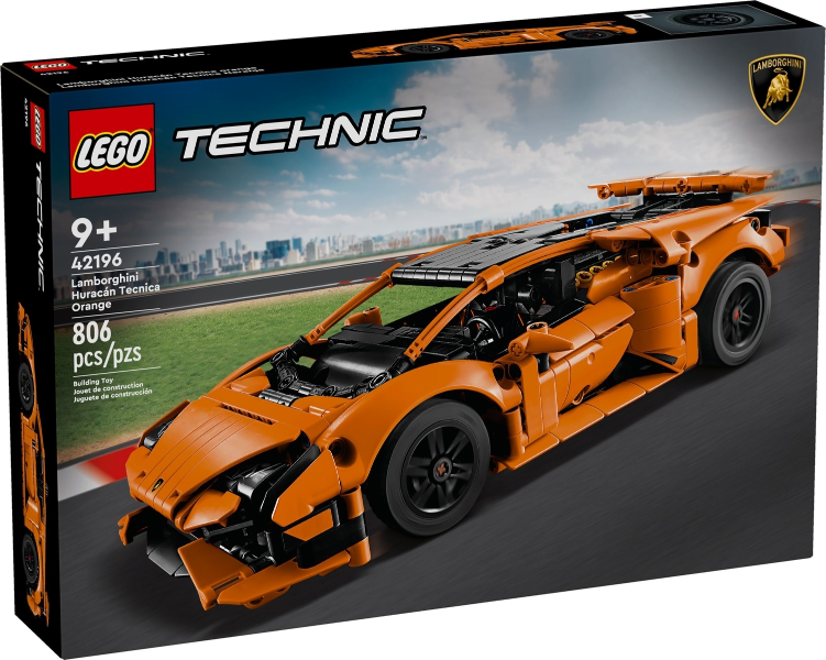 Box art for LEGO Technic Lamborghini Huracán Tecnica Orange 42196