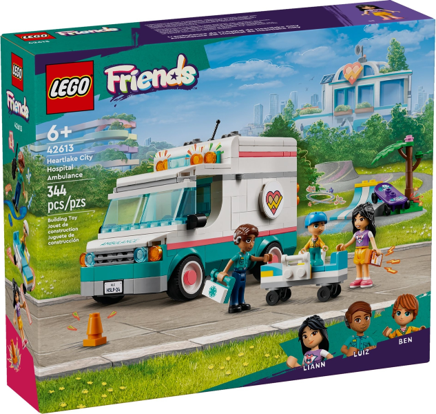 Box art for LEGO Friends Heartlake City Hospital Ambulance 42613