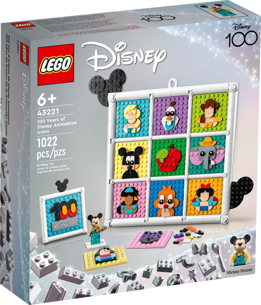 Box art for LEGO Disney 100 Years of Disney Animation Icons 43221