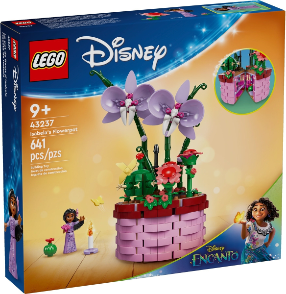 LEGO Disney Encanto Isabela's Flowerpot set packaging with LEGO and Disney logos.