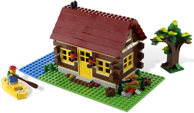 Display for LEGO Creator Log Cabin 5766