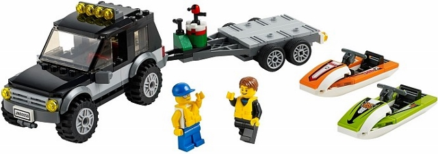 Box art for LEGO City SUV with Watercraft 60058-1