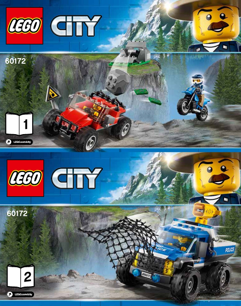 Lego Toy Lego City 60172 Dirt Road Pursuit Instructions For Set