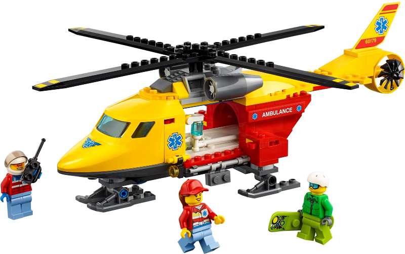 Display for LEGO City Ambulance Helicopter 60179