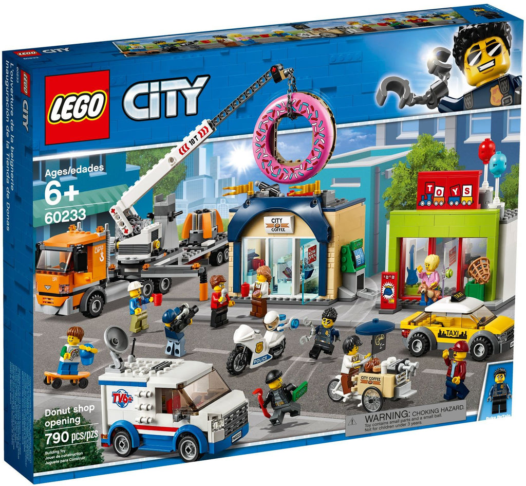 Box art for LEGO City Donut shop opening 60233