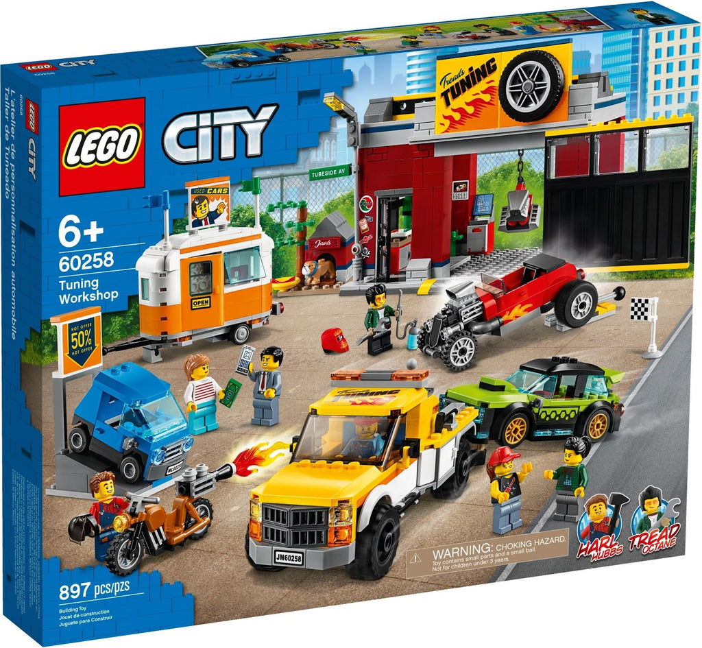 Box art for LEGO City Tuning Workshop 60258