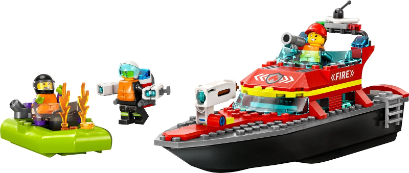 Display for LEGO City Fire Rescue Boat 60373