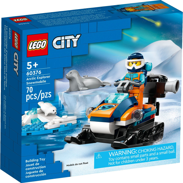 Box art for LEGO City Arctic Explorer Snowmobile 60376