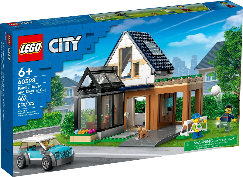 Box art for LEGO City Family House and Electric Car 60398