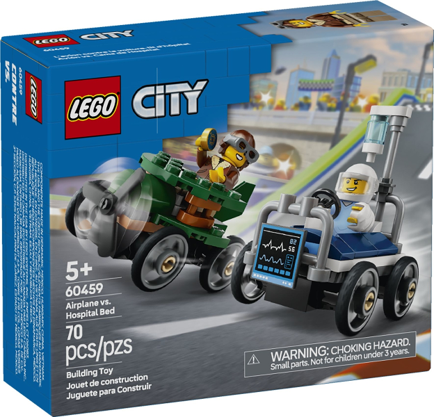 Box art for LEGO City Airplane vs. Hospital Bed 60459