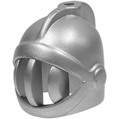 Flat Silver Part x167 Minifigure, Headgear Helmet Castle with Fixed Face Grille