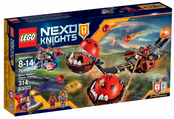 Box art for LEGO NEXO KNIGHTS Beast Master's Chaos Chariot 70314