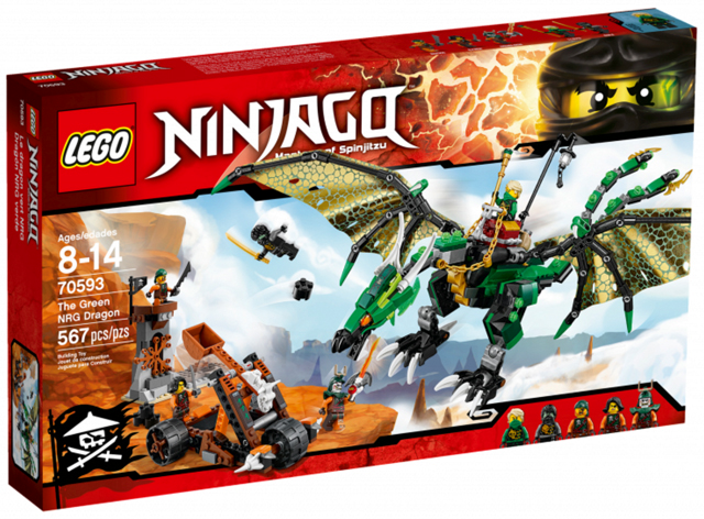 Box art for LEGO NINJAGO The Green NRG Dragon 70593