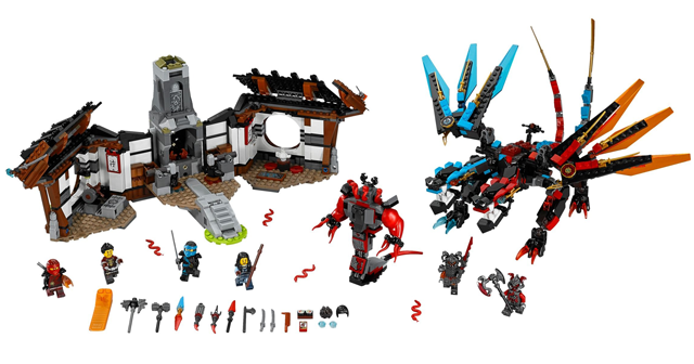Display for LEGO NINJAGO Dragon's Forge 70627