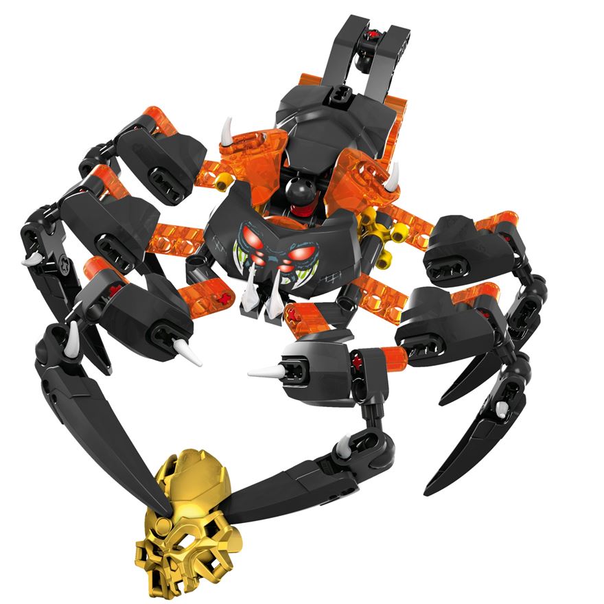Display of LEGO Bionicle Lord of Skull Spiders 70790