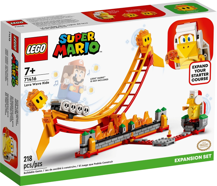 Box art for LEGO Super Mario Lava Wave Ride, Expansion Set 71416