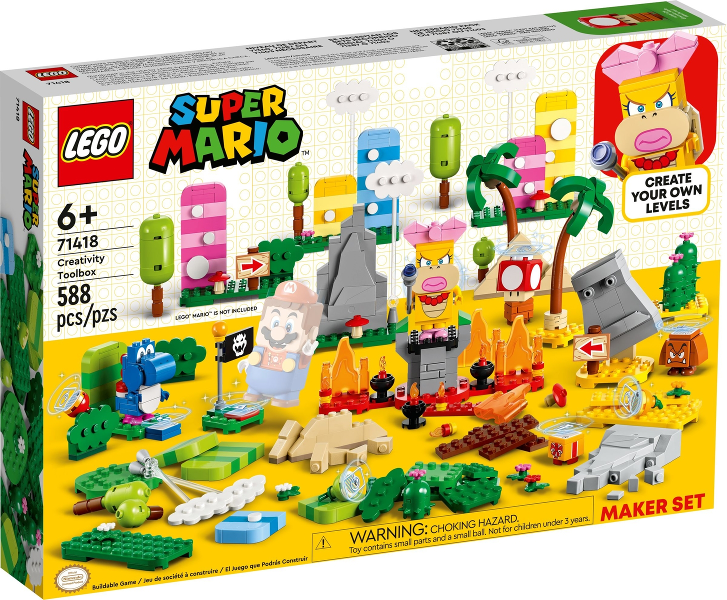Box art for LEGO Super Mario Creativity Toolbox, Maker Set 71418