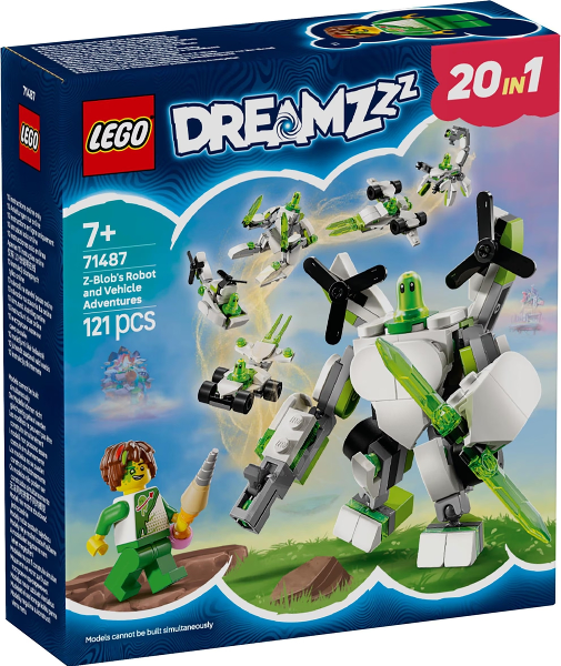 LEGO Dreamzzz robot toy set packaging with robot illustration on a blue background