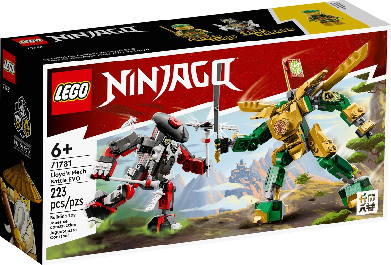 Box art for LEGO NINJAGO Lloyd's Mech Battle EVO 71781