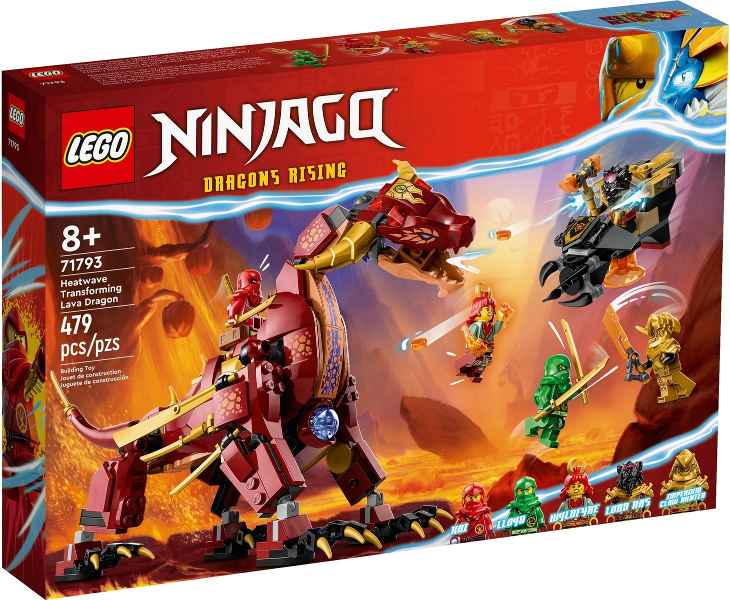 Box art for LEGO NINJAGO Heatwave Transforming Lava Dragon 71793