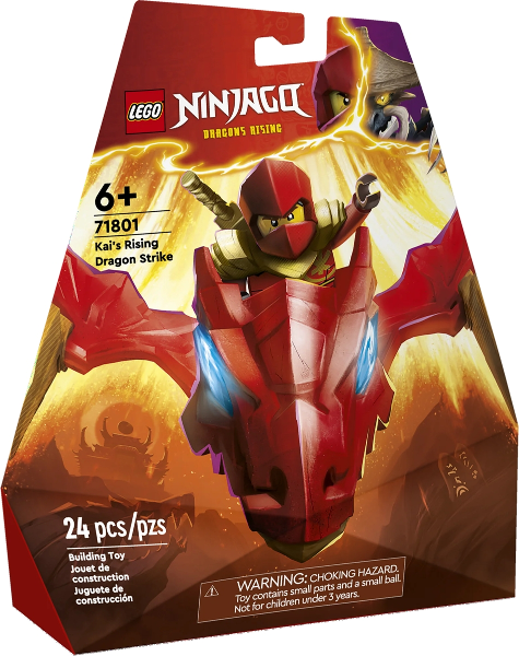 Box art for LEGO NINJAGO Kai's Rising Dragon Strike 71801