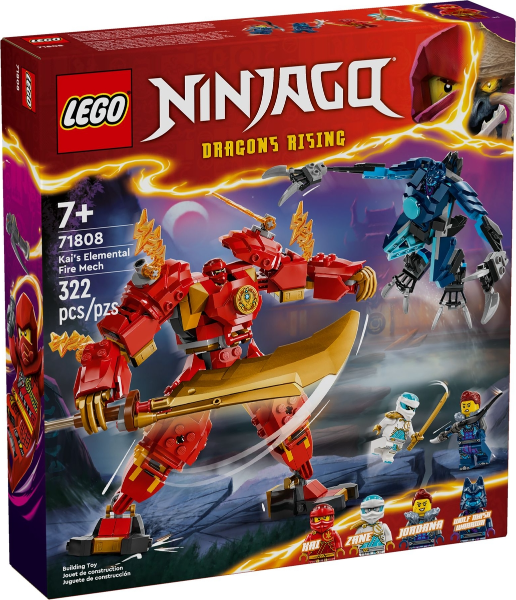 Box art for LEGO NINJAGO Kai's Elemental Fire Mech 71808