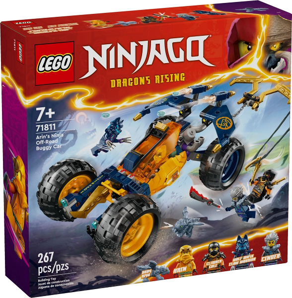 Box art for LEGO NINJAGO Arin's Ninja Off-Road Buggy Car 71811