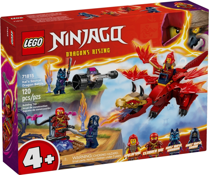 Box art for LEGO NINJAGO Kai's Source Dragon Battle 71815