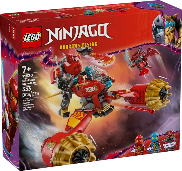 Box art for LEGO NINJAGO Kai's Mech Storm Rider 71830